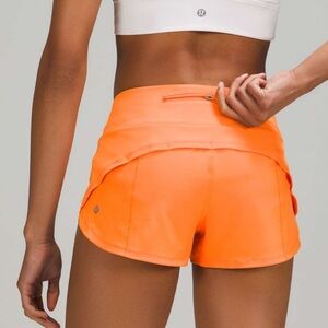 Lululemon Athletica Vibrant Orange Athletic Shorts